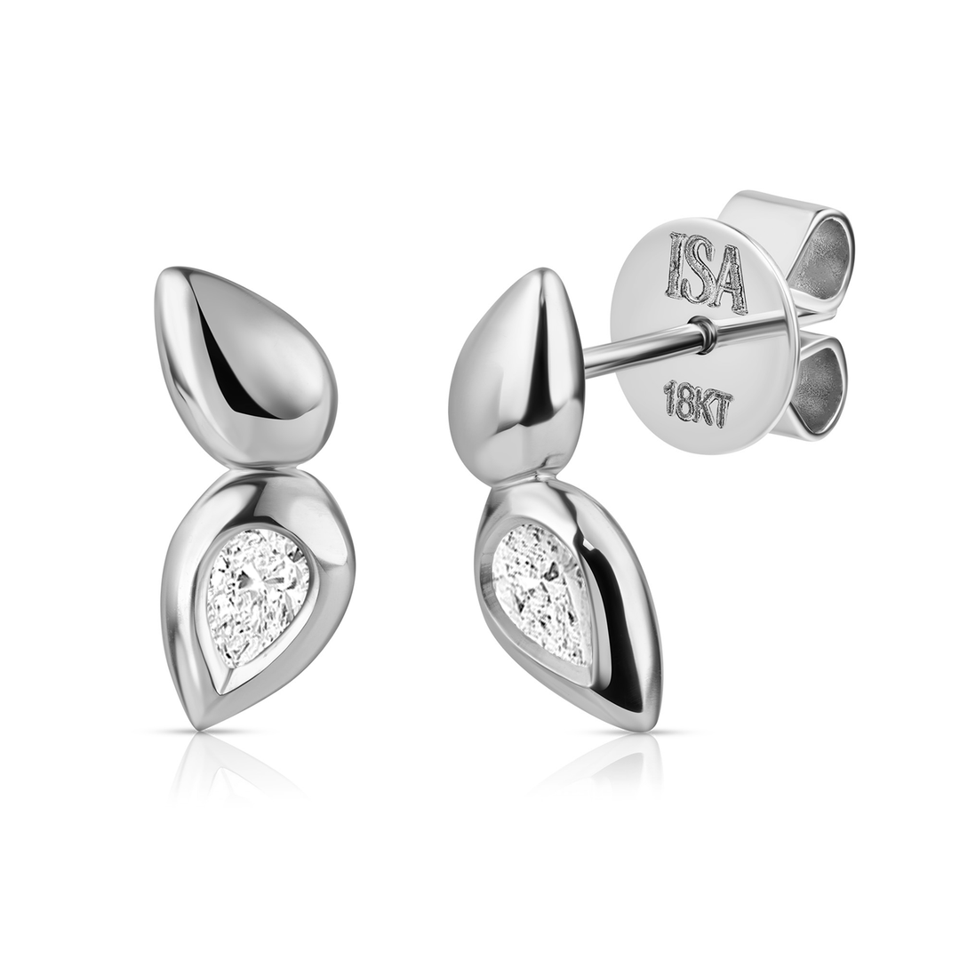 Point Drop Diamond Studs