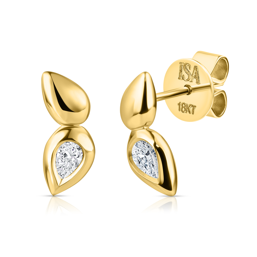 Point Drop Diamond Studs