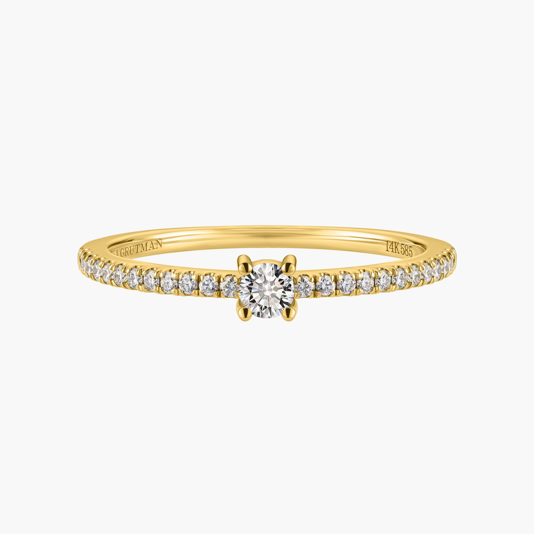 Round Diamond Pave Ring