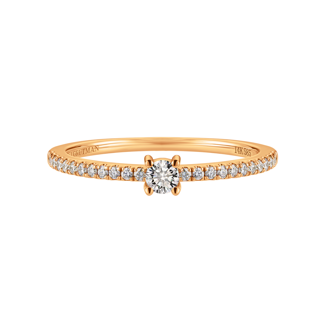 Round Diamond Pave Ring