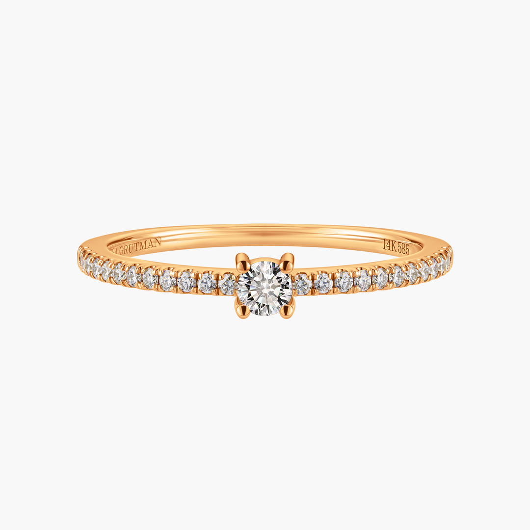 Round Diamond Pave Ring