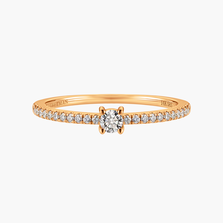 Round Diamond Pave Ring