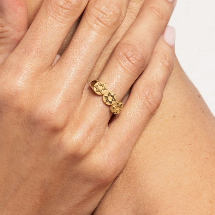 Star of David Coin Ring