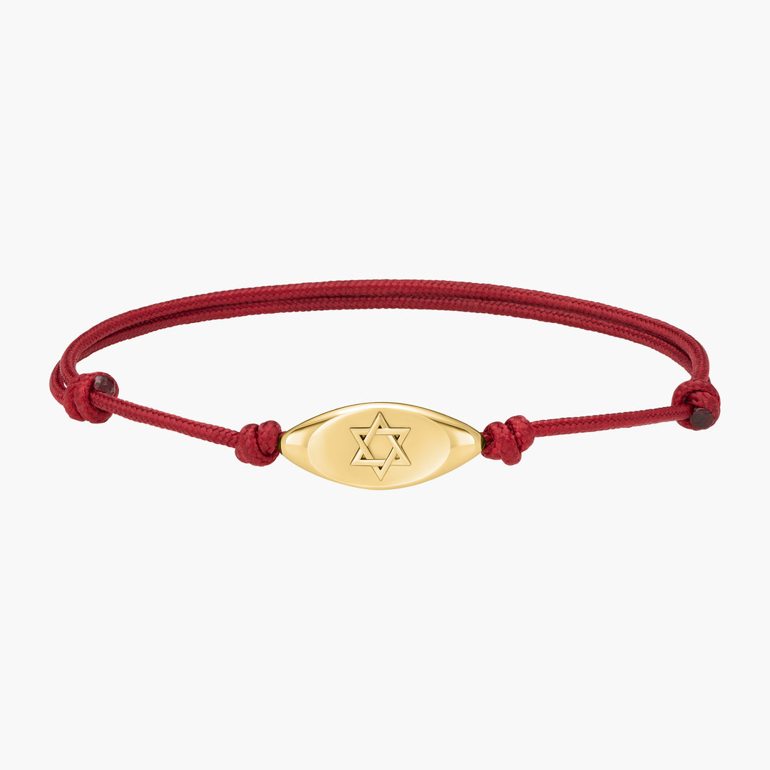 Star Of David Cord Bracelet