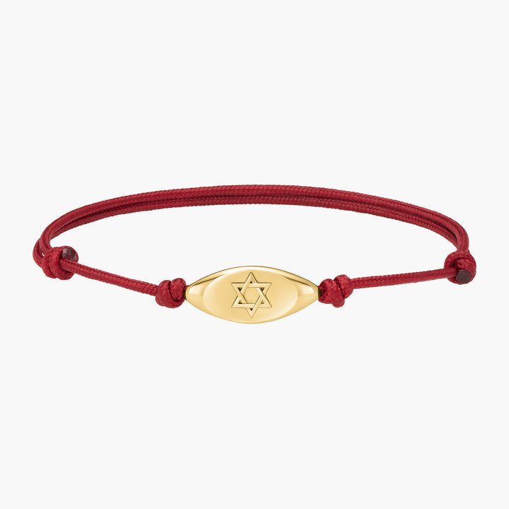 Star Of David Cord Bracelet