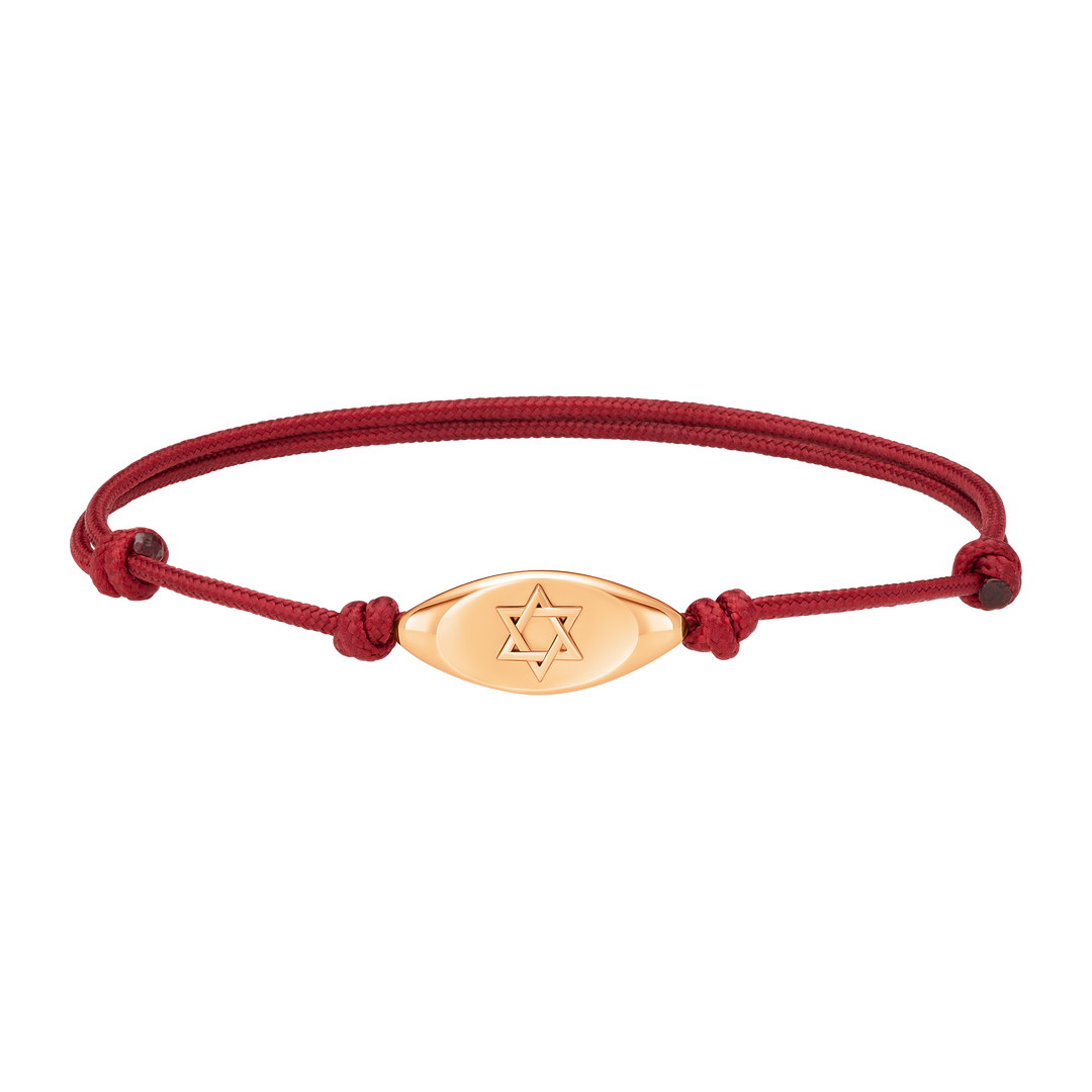 Star Of David Cord Bracelet