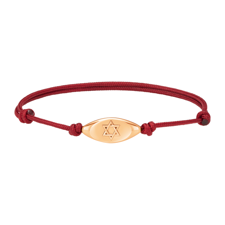 Star Of David Cord Bracelet