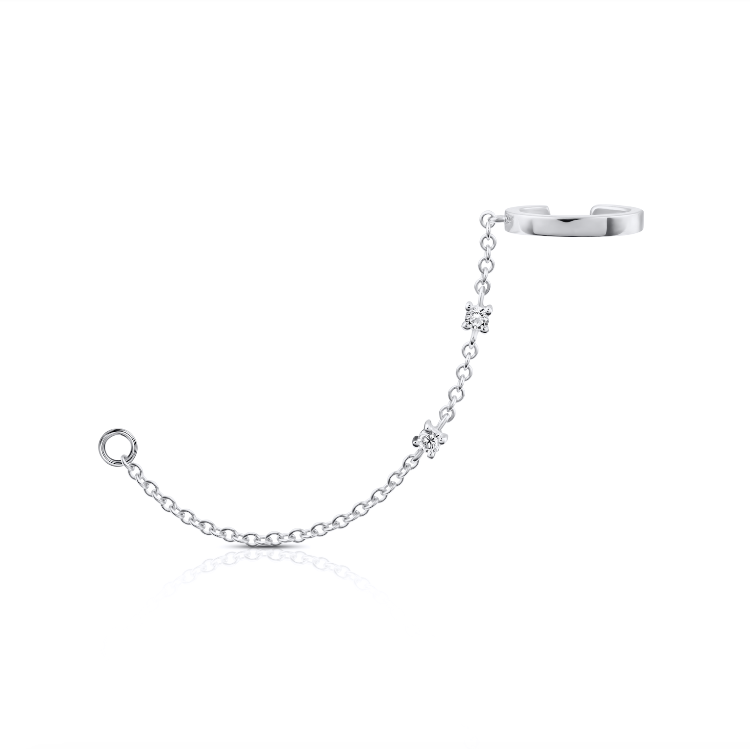Diamond Chain Ear Cuff With Loop