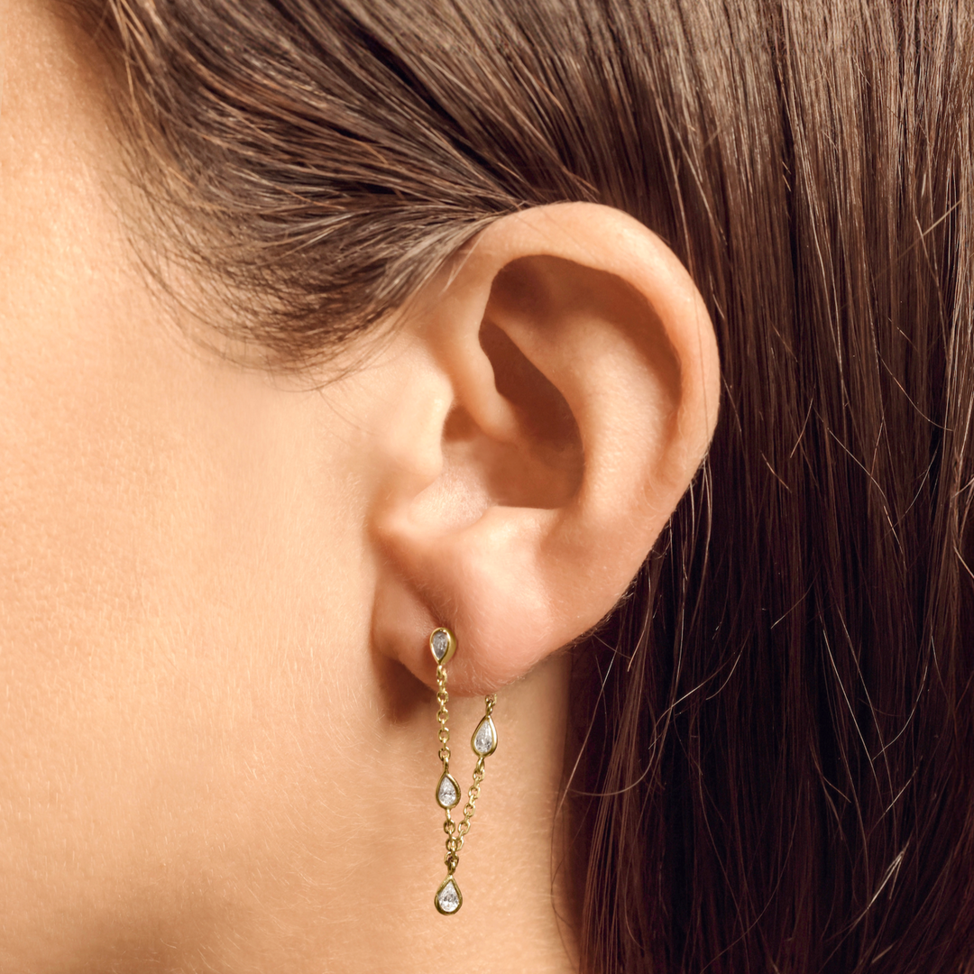 Teardrop Diamond Earrings