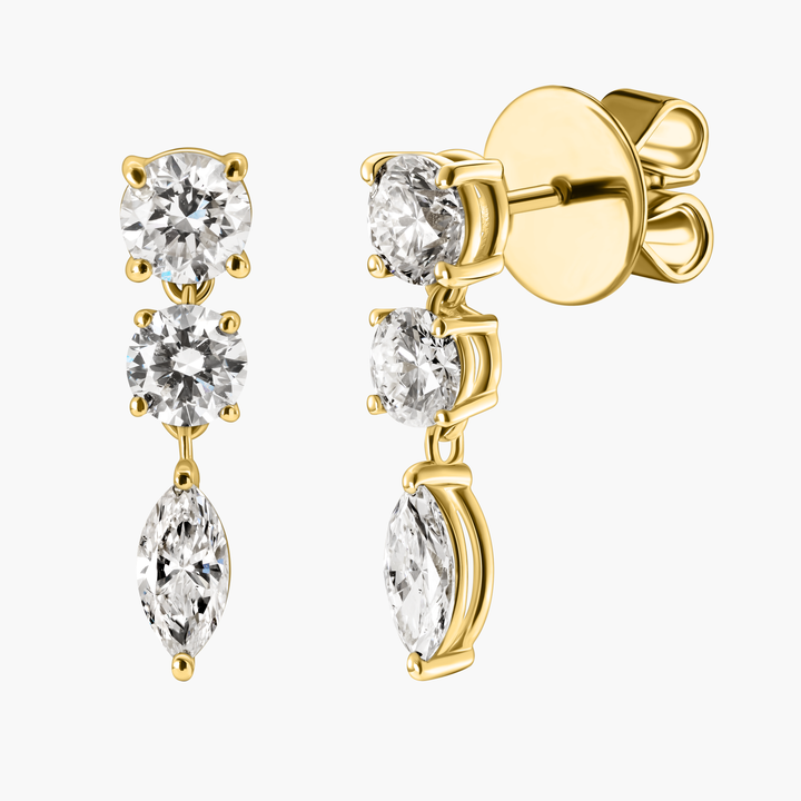 Trinity Spark Diamond Marquise Studs