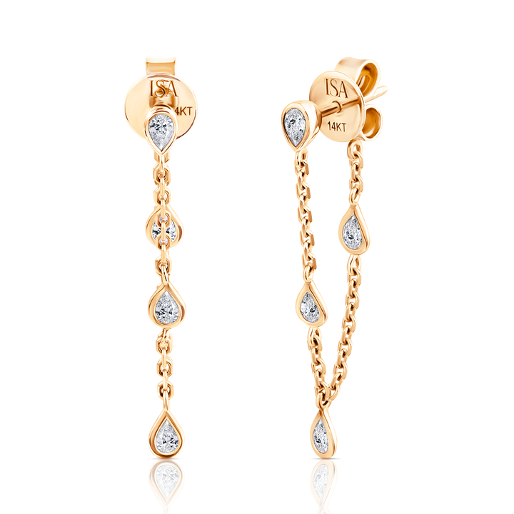 Teardrop Diamond Earrings