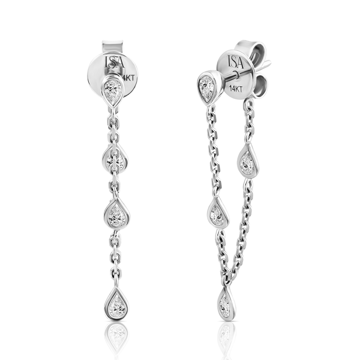 Teardrop Diamond Earrings