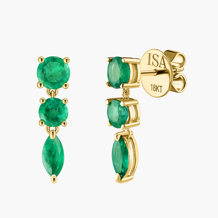 Trinity Spark Emerald Marquise Studs
