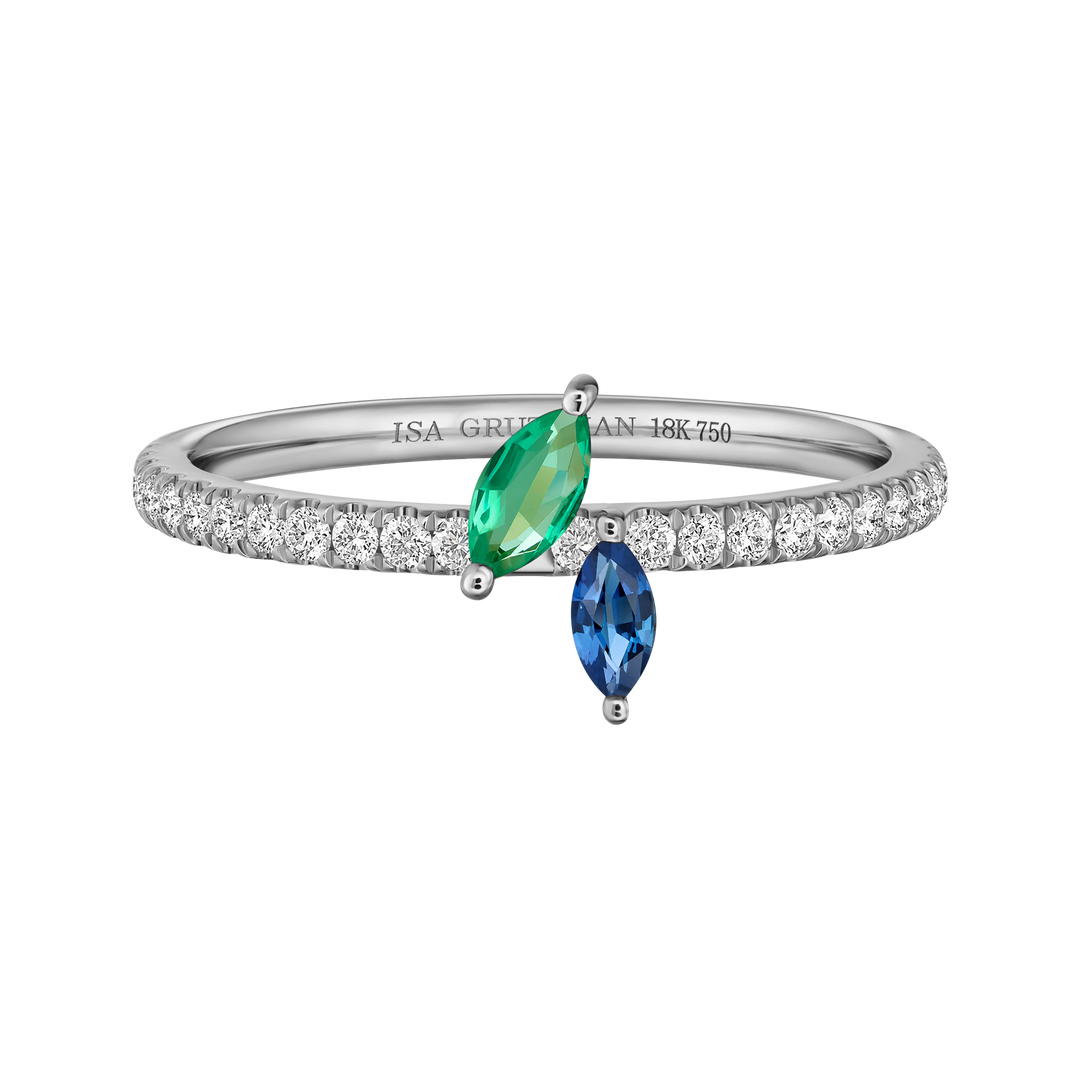 Jasmine Vine Pave Ring