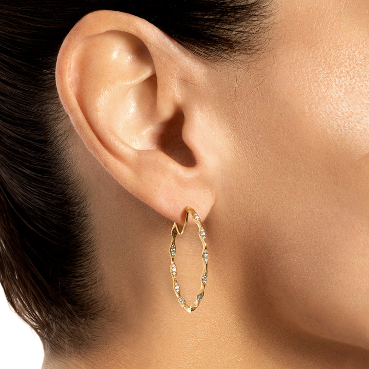 Brisa Diamond Hoops