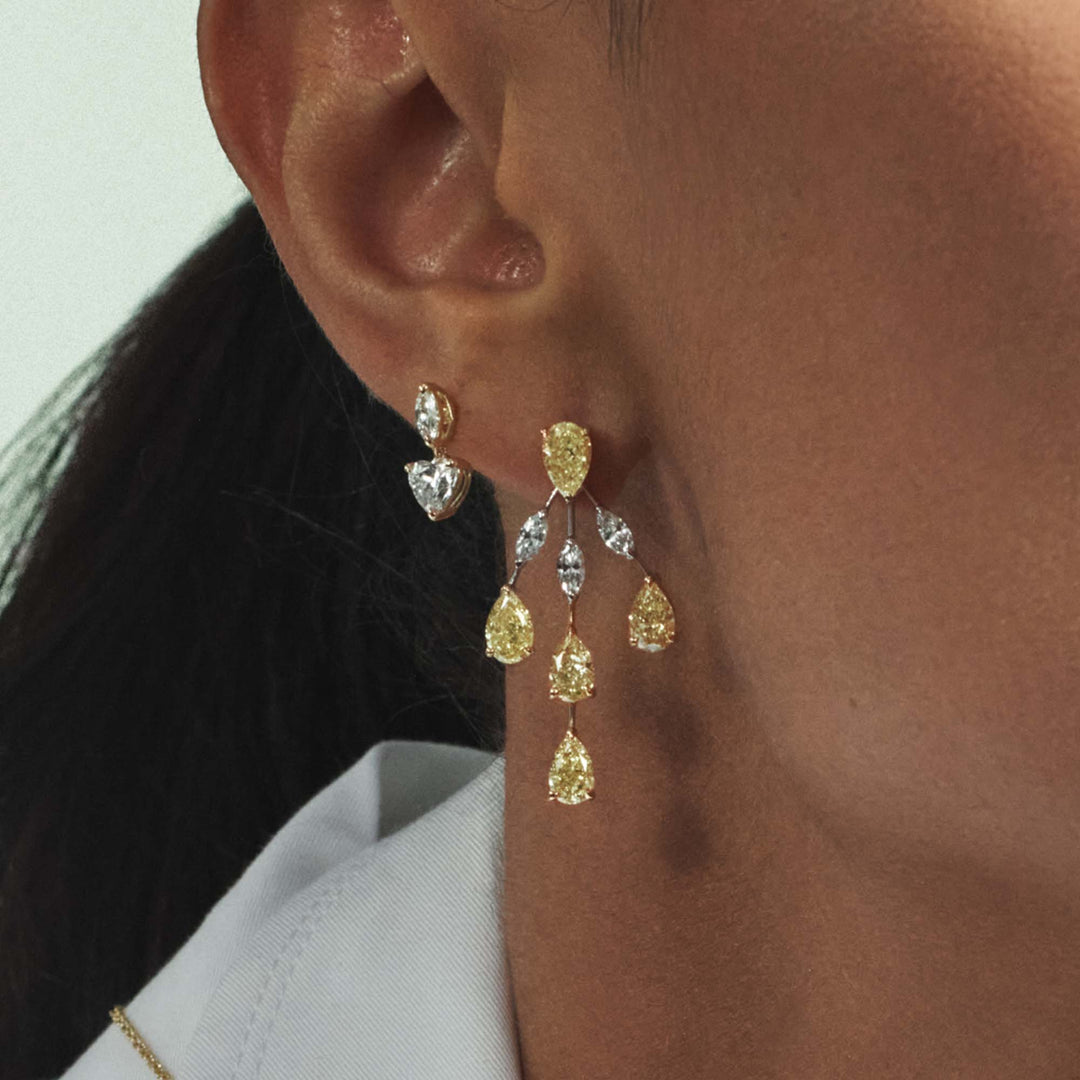 Marquise Heart Studs