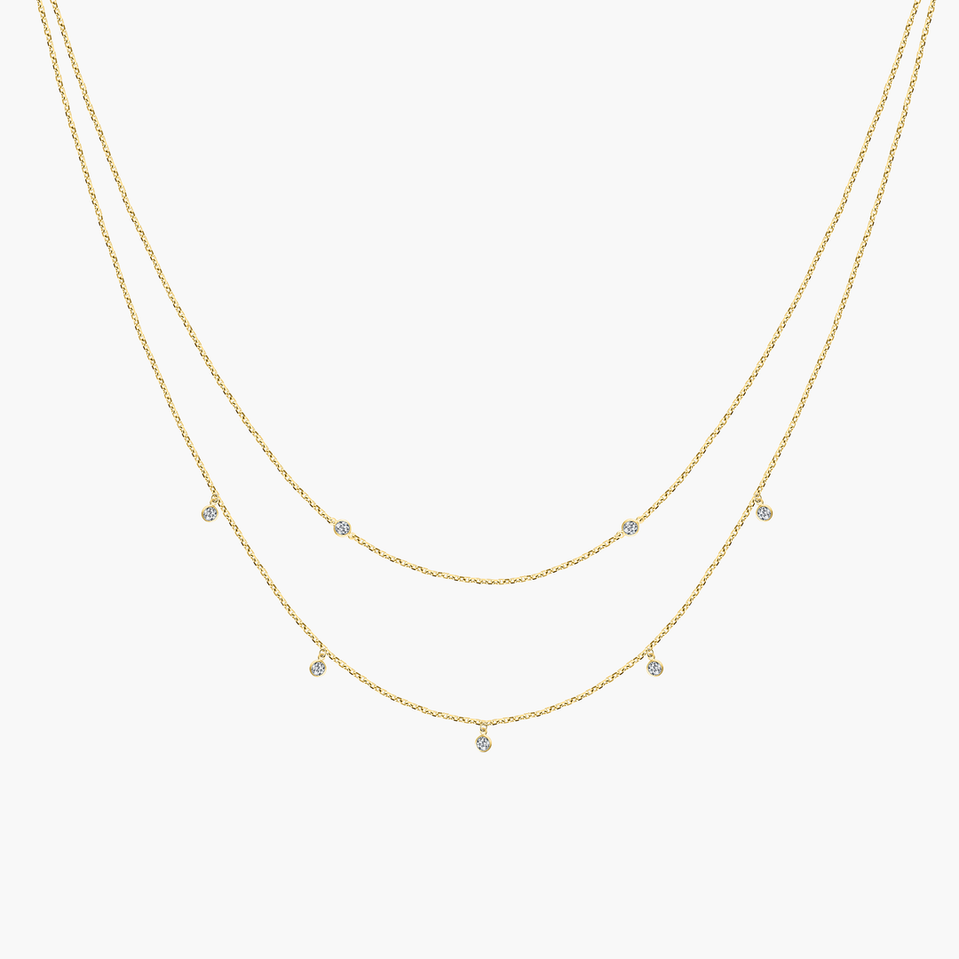 Double Layer Diamond Necklace