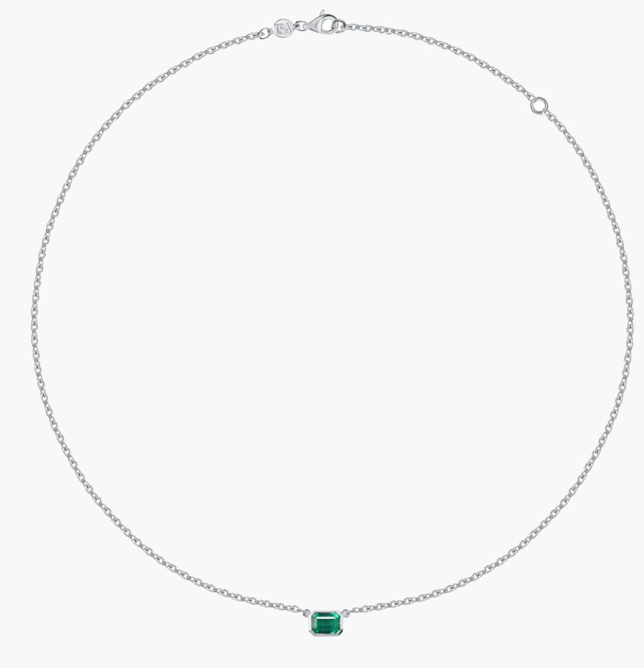 Emerald Bezel Necklace