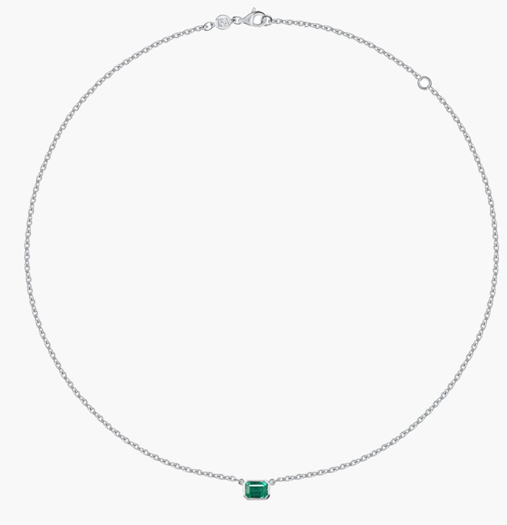 Emerald Bezel Necklace