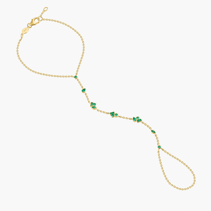 Emerald Bubbles Hand Chain