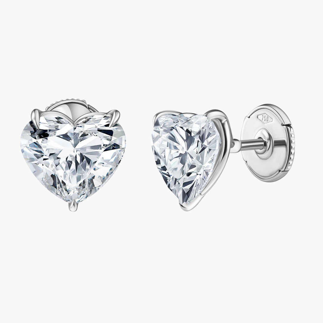 Heart Shape Diamond Studs