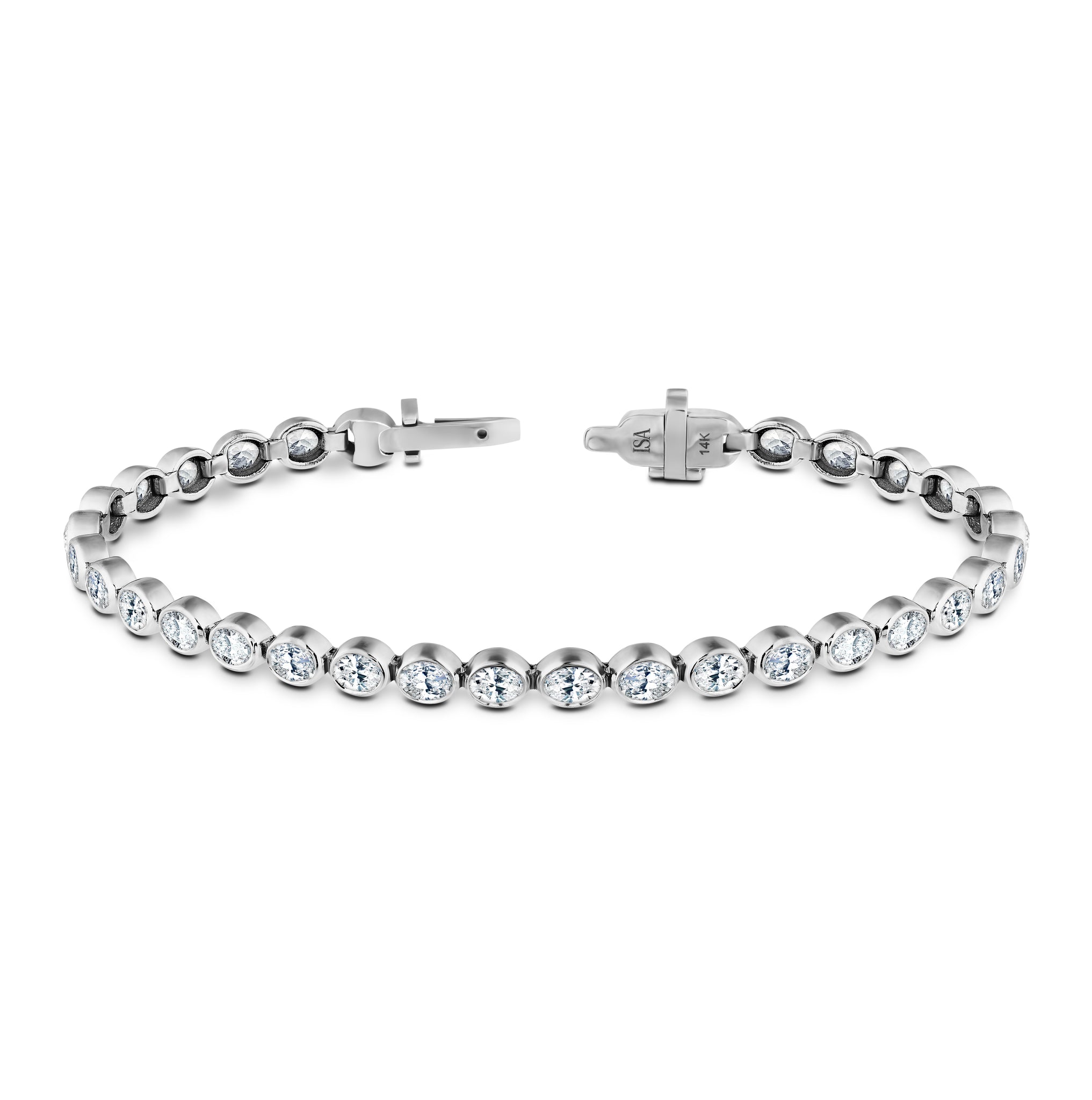 Oval Bezel Diamond Bracelet