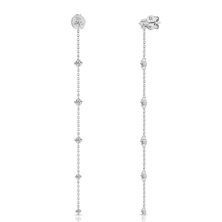 Long Diamond Drop Studs