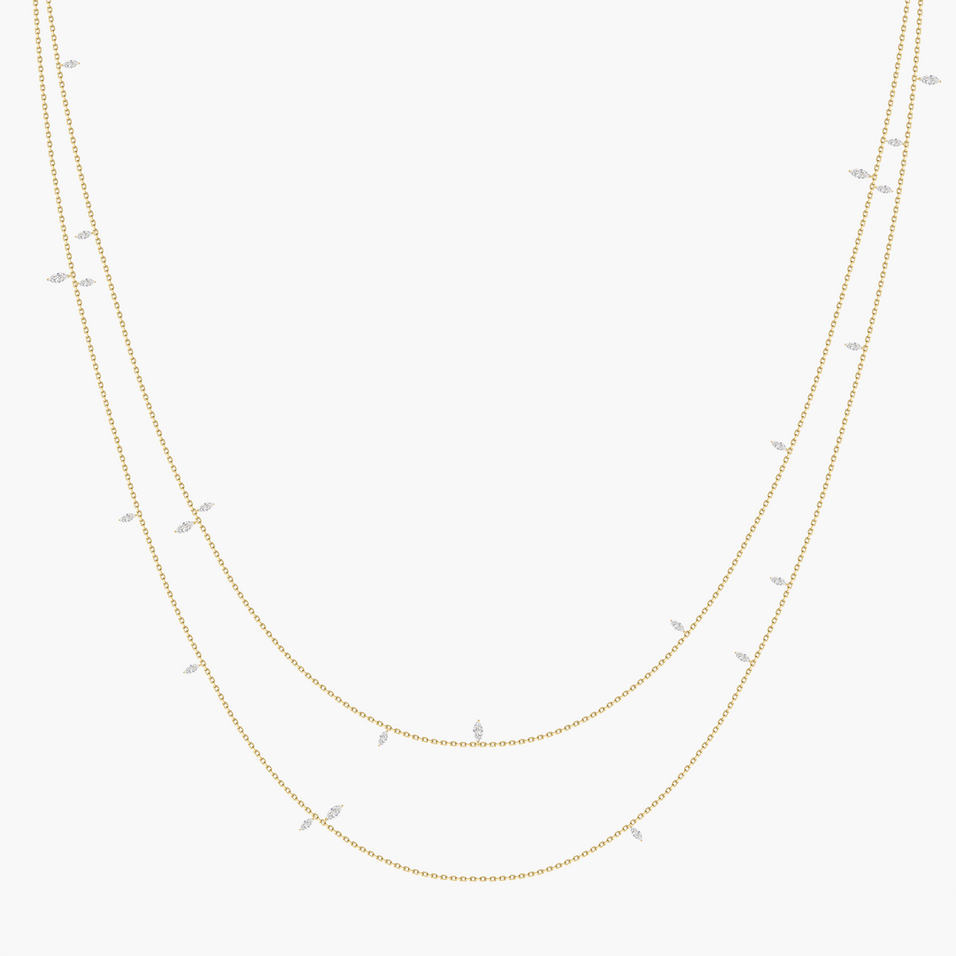 Long Jasmine Vine Diamond Necklace
