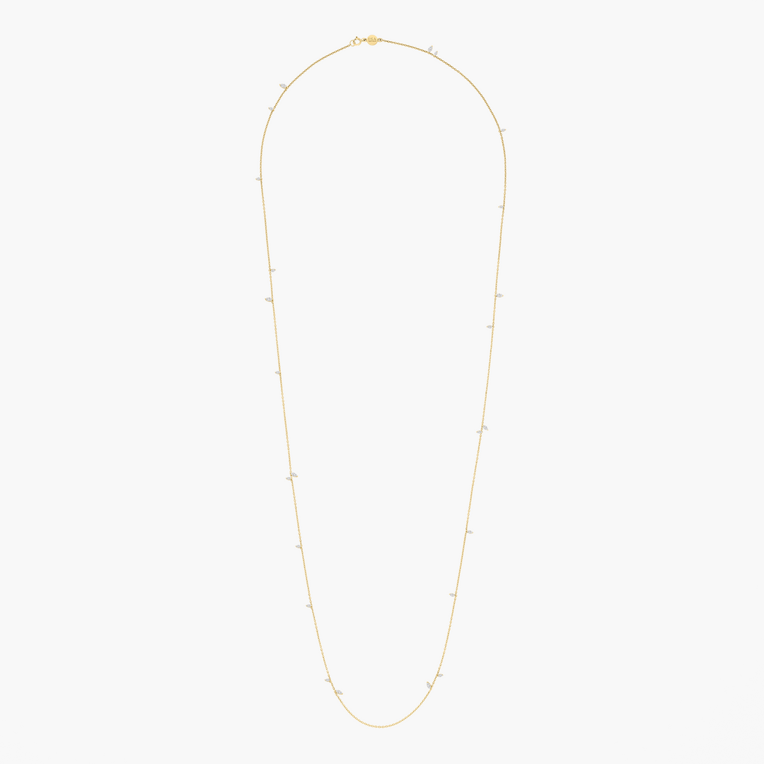 Long Jasmine Vine Diamond Necklace