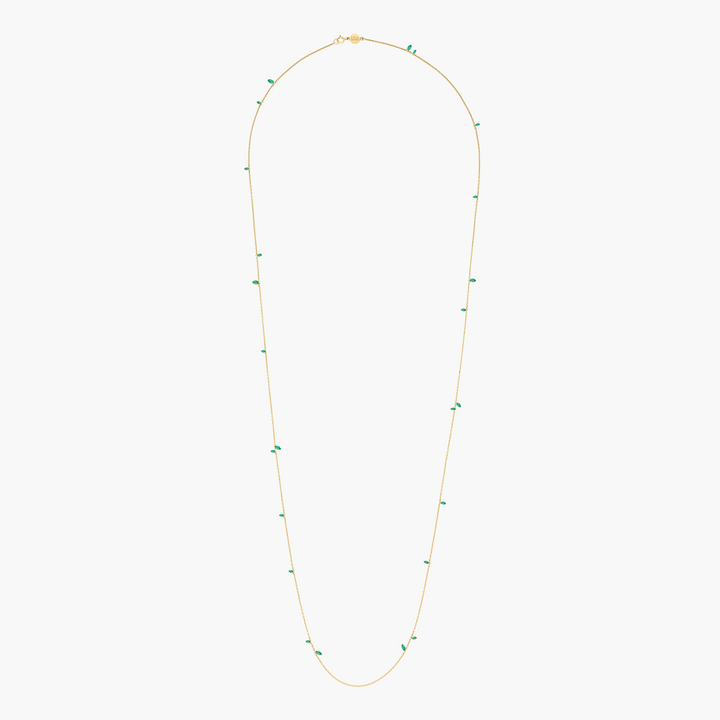 Long Jasmine Vine Emerald Necklace