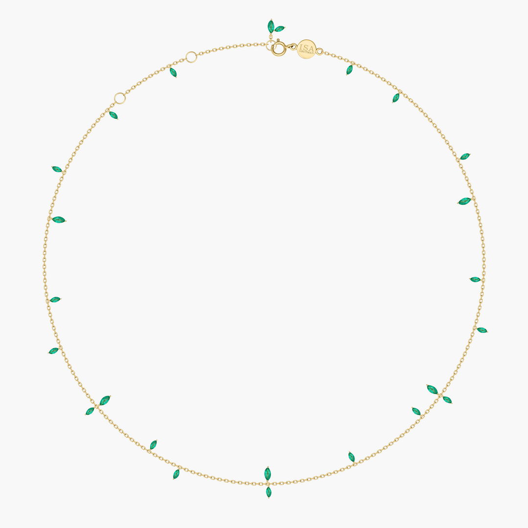Jasmine Vine Emerald Necklace