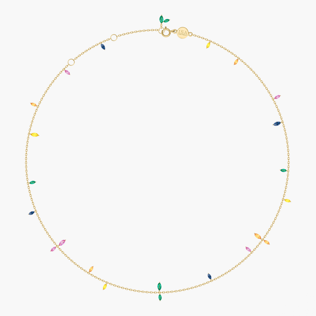 Jasmine Vine Multi Color Necklace