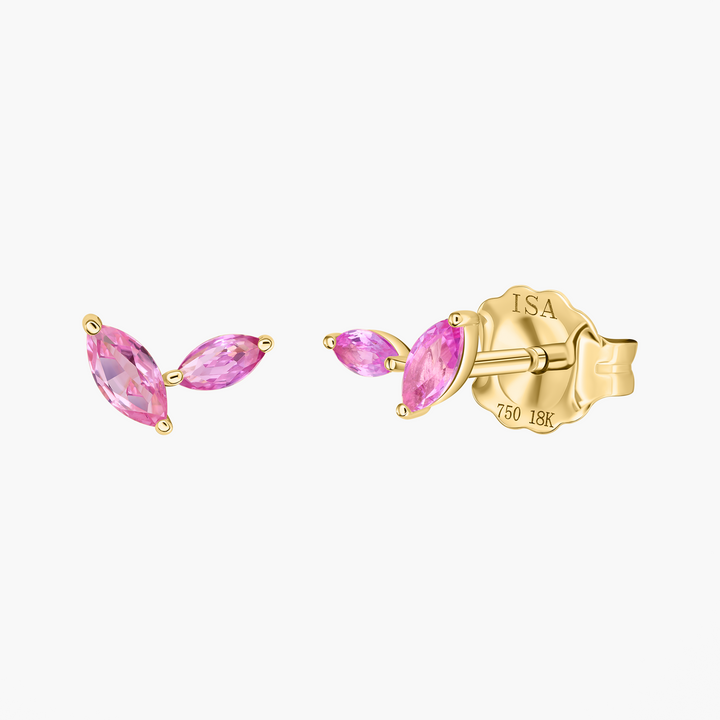 Jasmine Vine Pink Sapphire Studs