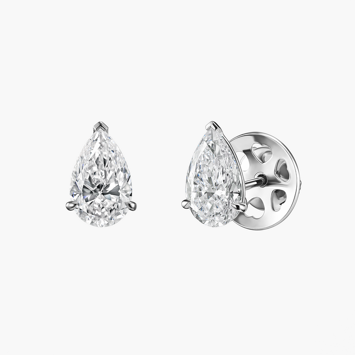 Large Pear Diamond Studs
