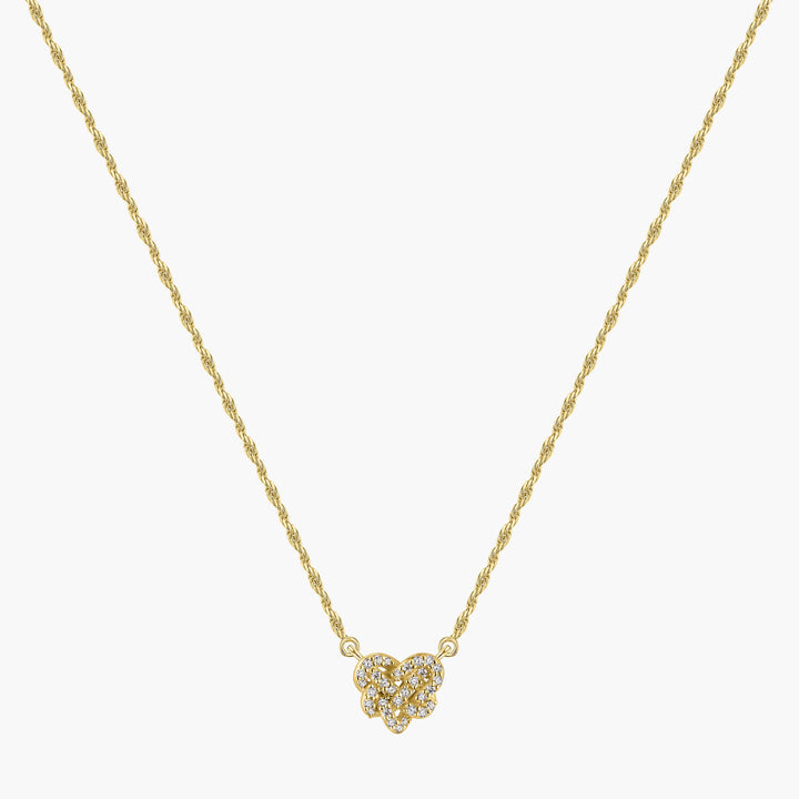 Love Knot Pave Necklace