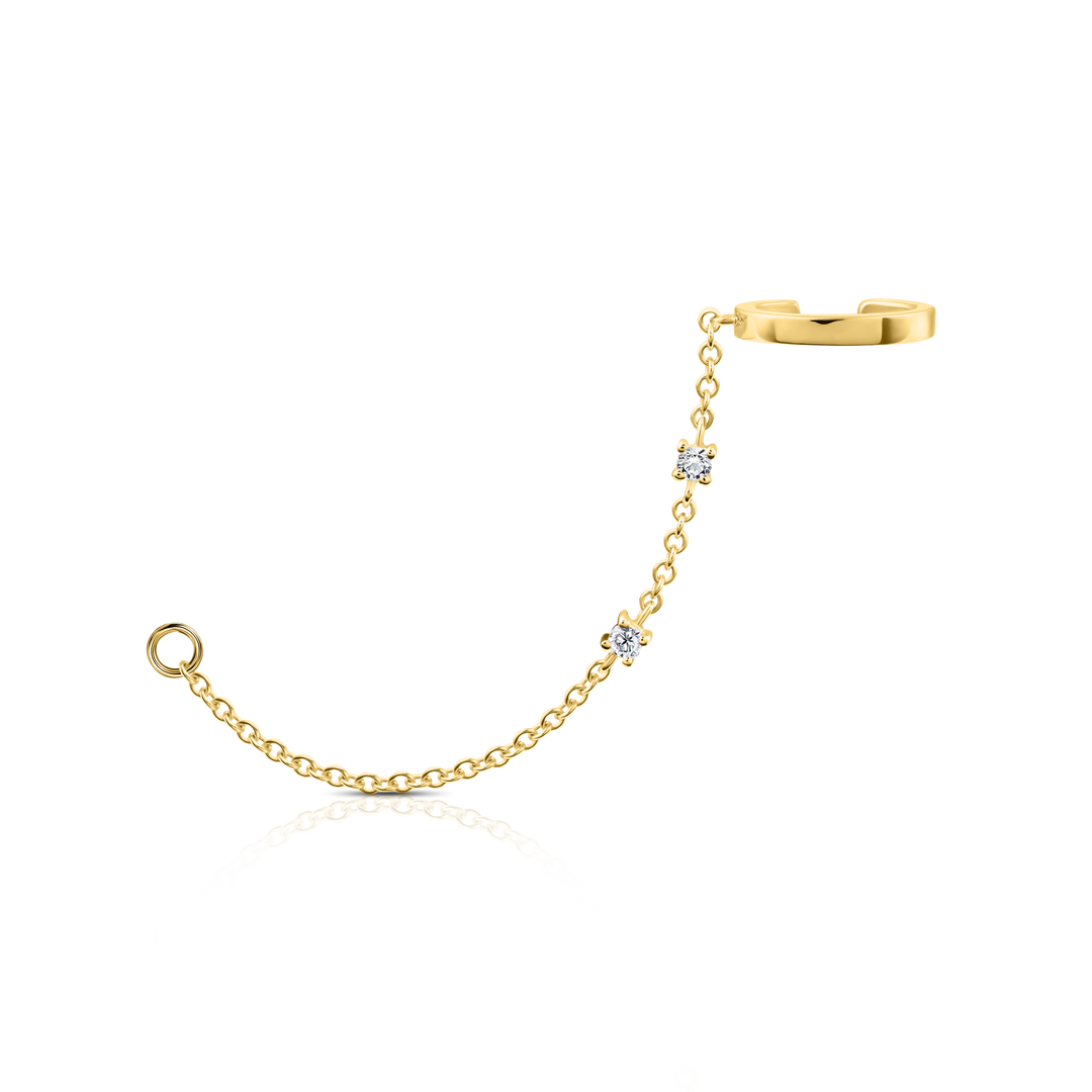 Diamond Chain Ear Cuff With Loop