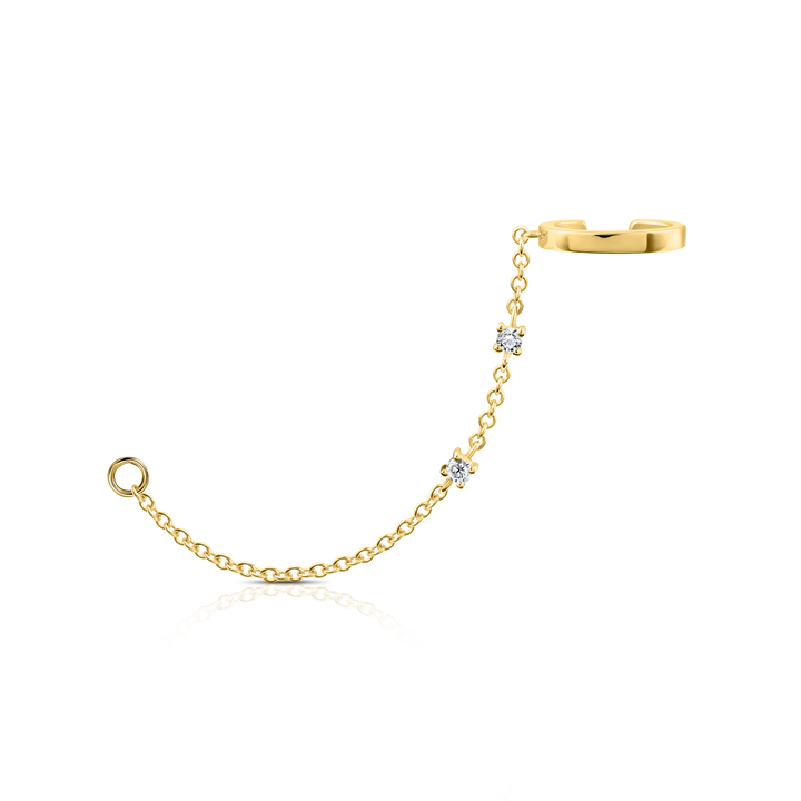 Diamond Chain Ear Cuff With Loop