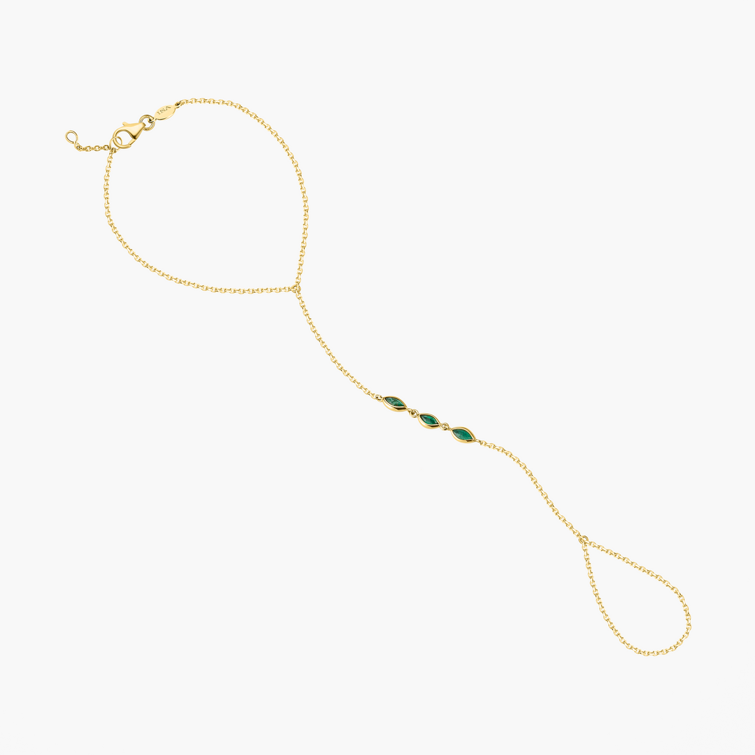 Marquise Emerald Hand Chain