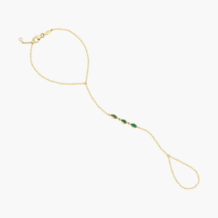 Marquise Emerald Hand Chain