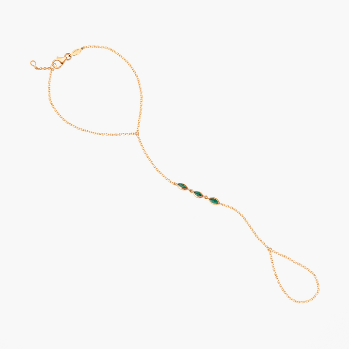 Marquise Emerald Hand Chain