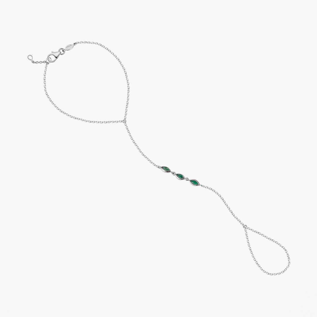 Marquise Emerald Hand Chain