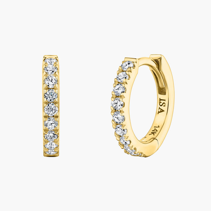 Mini Pave Huggie Hoops