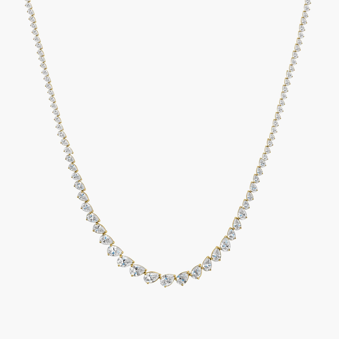 Pear Diamond Graduating Tennis Necklace