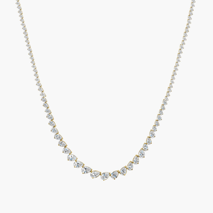 Pear Diamond Graduating Tennis Necklace