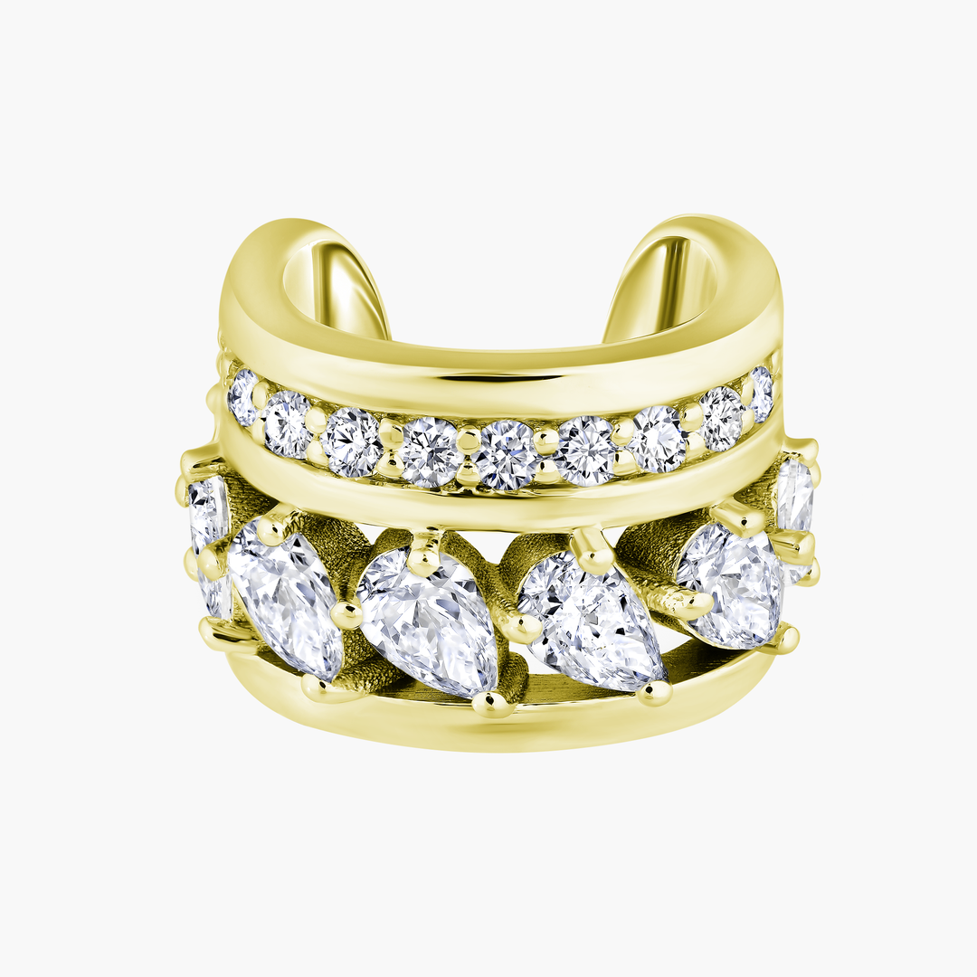 Pear Diamond Ear Cuff