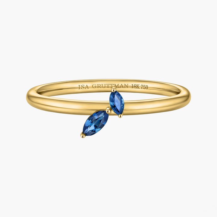 Petite Jasmine Vine Blue Sapphire Ring