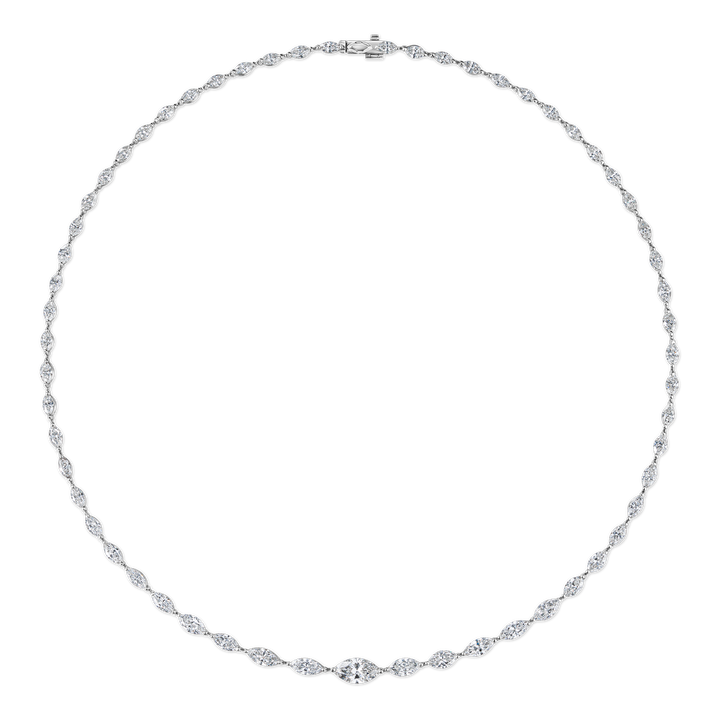 Marquise Diamond Tennis Necklace