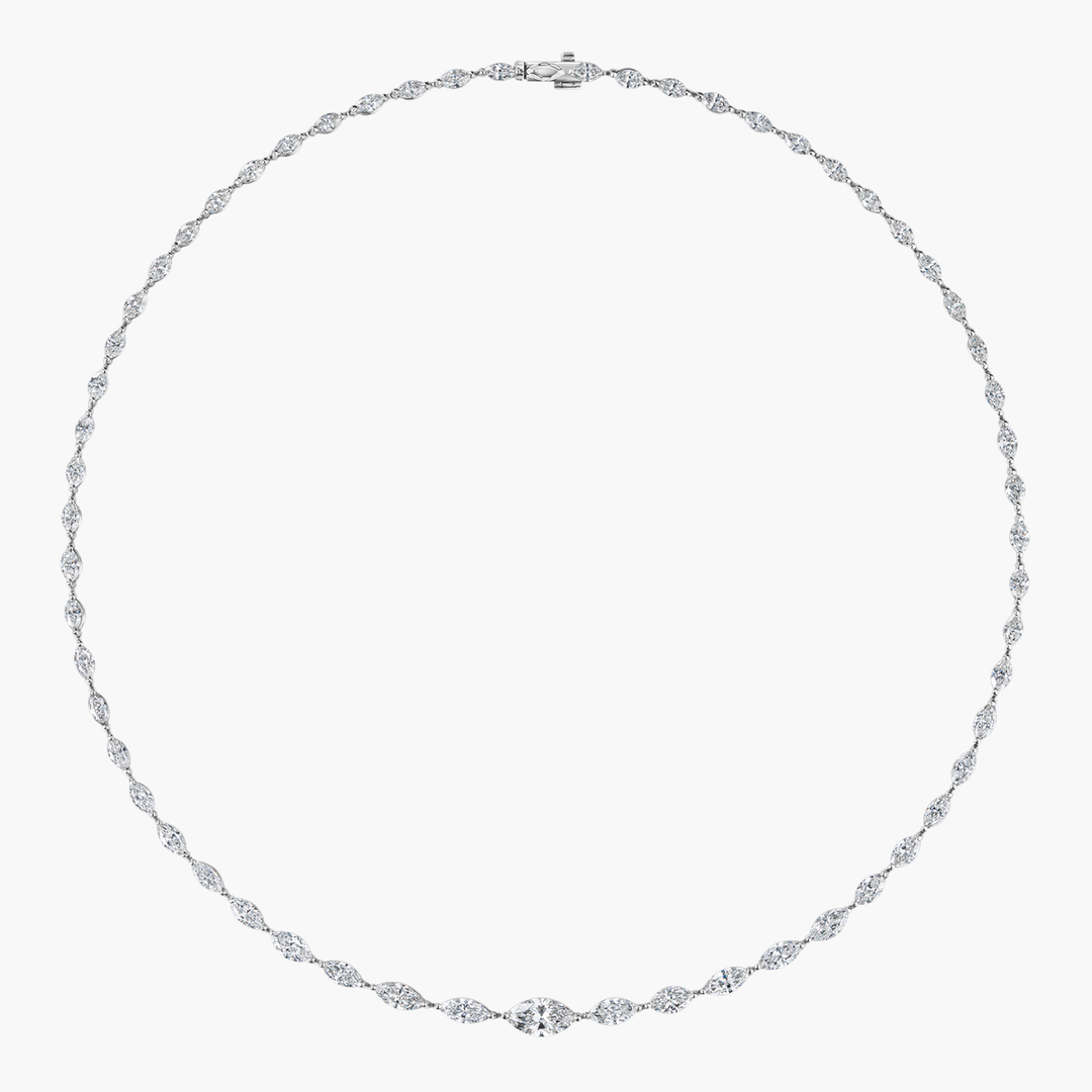 Marquise Diamond Tennis Necklace