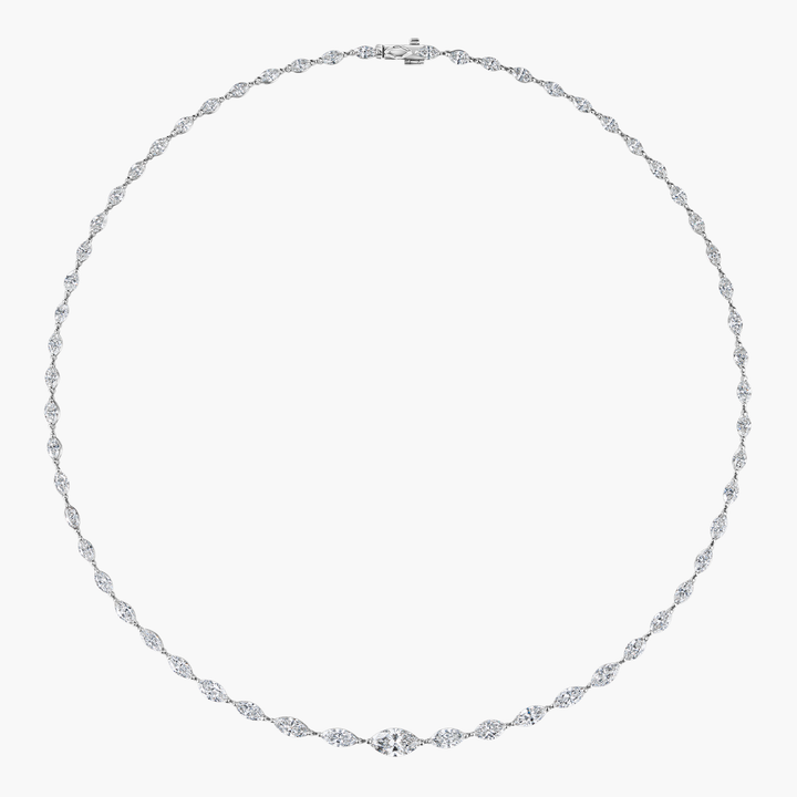 Marquise Diamond Tennis Necklace