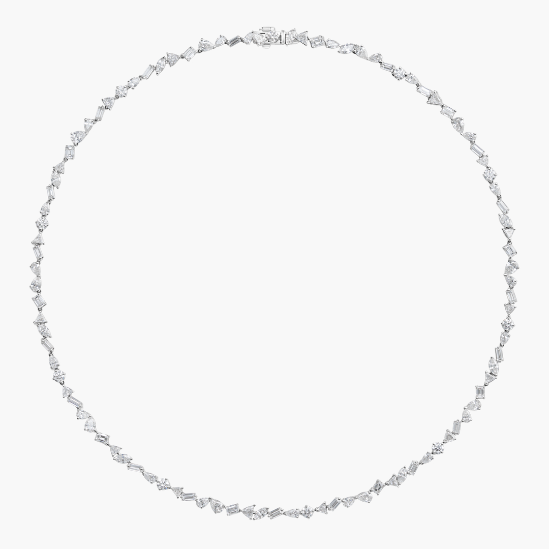 Mini Multishape Diamond Tennis Necklace